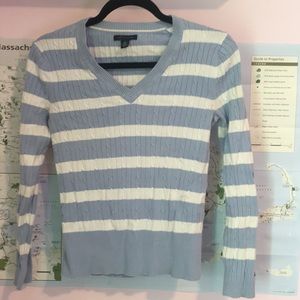 TH Striped knit vneck sweater